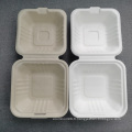 Conteneur alimentaire en bagasse jetable 6 pouces Clamshell